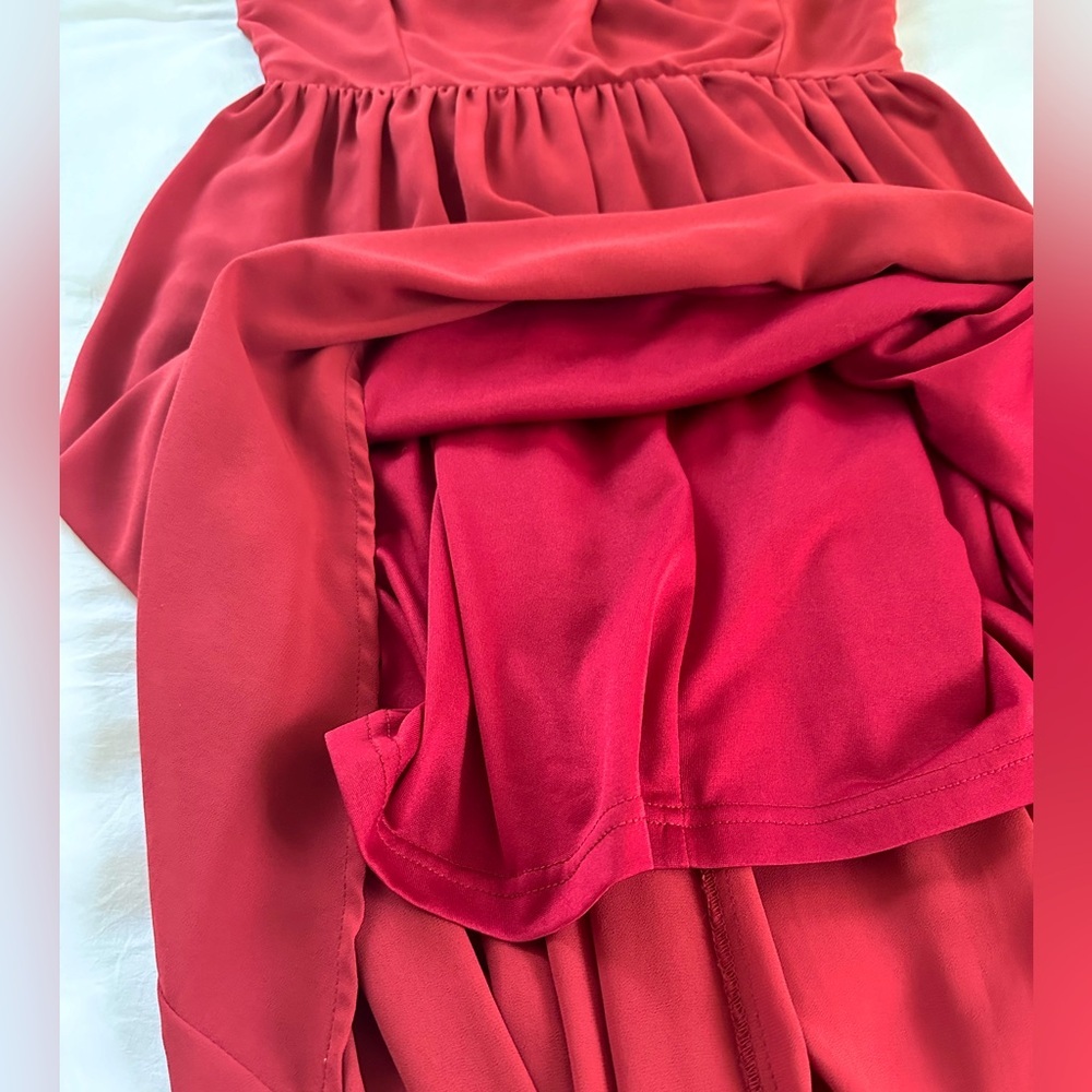 Red High Low Dress by Doe & Rae - Picture 10 of 10